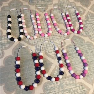 TODDLER BABY INFANT TEETHING SILICONE NECKLACE